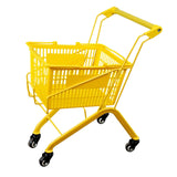 Maxbell Toy Shopping Cart Funny Supermarket Handcart Toy for Baby Kids Birthday Gift Yellow with Basket