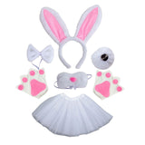 Maxbell 2xBunny Costume Set Cosplay Ears Headband for Easter Themed Parties Carnival