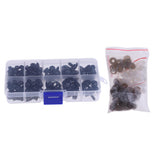 Maxbell 130 Pieces Black Plastic Safety Noses for Teddy Bear Animals Doll Making DIY