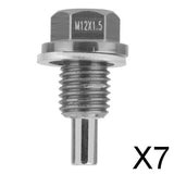 Maxbell 7xTitanium M12*1.5 Anodized Magnetic Engine Oil Pan Drain Plug Crush Washer