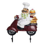 Maxbell Chef Figurine Wall Hook Decorative Wall Mount Rack Hook for Cap Hats Bakery Style A