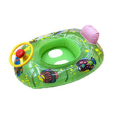 Maxbell Maxbell Kids Swimming Pool Floats Cute with Seat Swimming Rings for Children Child Summer Green Boat