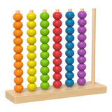 Wooden Color Sorting Stacking Toys Counting Stacker Block Set for Boys Girls M