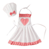 Baby Chef Costume Apron Chef Hat Soft Baby Photography Prop for Cooking Baby Girl L