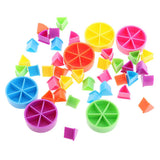 Maxbell 5xPack of 42 Pieces Trivial Pursuit Game Pieces Pie Wedges for Math Fractions
