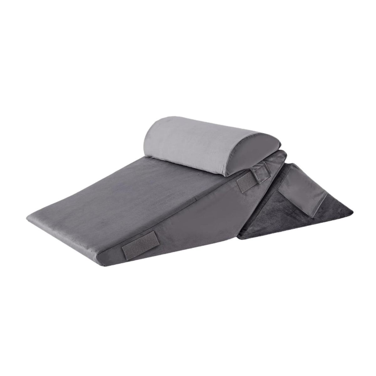 Maxbell Bed Wedge Pillow Adjustable Adults Triangle Pillow for Sleeping Reading Home Gray