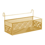 Maxbell Bedside Hanging Storage Basket Iron Rack for School Apartment Bed & Bunk Bed Yellow