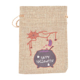 Maxbell Halloween Burlap Gift Bags with Drawstring for Wedding Birthday Thanksgiving Style M