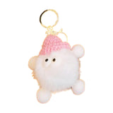 Maxbell Briquettes Keychain Lovely Keyring for Birthday Valentine's Day Gift Wedding white
