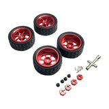 Maxbell RC Wheels and Tires Wheel Rims Set Stylish M3 Wheel Nut for 144001 Red