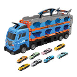 Maxbell Big Transporter Truck Toy Set Folding Storage Transporter Toy for Boys Girls