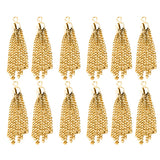 Maxbell 6x12pcs Tassel Charms Pendants Jewelry Making Findings Crafts DIY NEW Golden
