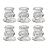 Maxbell 6 Pieces Tea Light Holder Clear Tealight Cups Holder for Ceremony Table