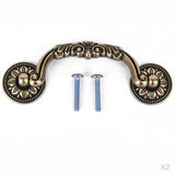 Maxbell 2pcs 125mm Antique Bronze Cupboard Cabinet Drawer Door Pull Handle Decoration