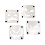 Maxbell 4Pcs Halloween Coasters Coffee Mug Coasters Decorative Cup Coasters for Desk White