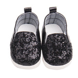 Maxbell Fashionable Sequins Dancing Shoes For 18 Inch Dolls Black - Aladdin Shoppers