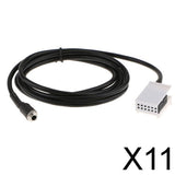 Maxbell 11x12Pin to 3.5mm Female AUX Input Adapter Cable for VW Passat Golf 6 RCD510