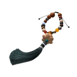 Maxbell Car Hanging Decoration Wood Car Rearview Mirror Charm Pendant for Party Green