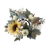 Maxbell Candle Ring Rustic Decorative Fall Garland for Living Room Tabletop Festival
