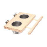 Maxbell Bird Feeder for Cage Large Capacity Feeding Cup for Parrots Budgie Cockatiel Double bowl