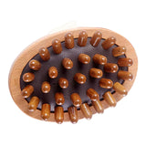 Maxbell Wooden Massager Back Muscle Portable Guasha Scraping Brush for Arm Waist Leg 11x7.5cm Brown