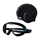 Maxbell Swimmer Glasses with Swim Cap Swimming Glasses Swim Eyewear Swimming Goggles Black