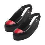 Maxbell Steel Toe Cap Non Slip Rubber Sole with Back Strap Foot Cover Toe Protection Red