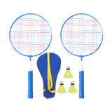 Children's Badminton Tennis Set Gift Tennis Racquets Set for Park Indoor Gym Blue