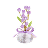 Maxbell Car Dashboard Flower Decor Figurine for Women Girl SUV Sedan Truck Home Purple