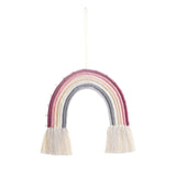 Macrame Tapestry Wall Hanging Decoration Unique for Home Wedding Living Room Pink