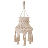 Maxbell Hand-knitted Macrame Lamp Shade Boho Hanging Light Cover Decor Lampshade