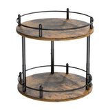 Maxbell Turntable Tray 2 Tier Rotating Condiments Organizer for Dining Table Cabinet Round