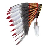 Maxbell Indian Artificial Feather Headdress for Role Play Stage Performance Festival
