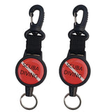 Maxbell 2pcs Stretchable Diving Webbing Hook Lanyard Fin Mask Gear Nylon Retractor