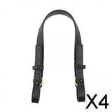 Maxbell 4xLeather Bag Strap DIY Detachable Adjustable Bag Handle Replacement 2cm Wide Black