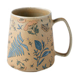 Maxbell Ceramic Coffee Mug for Home Office with Large Handle Gift Drinkware Milk Cup Flower Without Lid