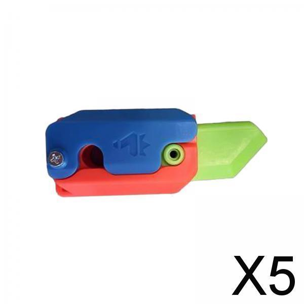 Maxbell 5x3D Printing Fidget Knife Luminous Small Radish Knife Mini Model for Kids