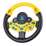 Maxbell Simulation Steering Wheel Toy Kids Sound Toy for Kids Boys Girls Age 3 4 5 6 Yellow
