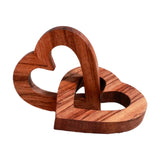 Maxbell Wooden Heart Pendant Modern Romantic Ornament for Gift Living Room