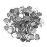 Maxbell 95pcs Silver Brooch Base Blanks Trays Backs Pins Setting DIY Findings 2 cm - Aladdin Shoppers