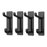 Maxbell 4 Pieces Wall Hooks Home Improvement Sturdy Door Hanger for Hat Bag Bathroom Black