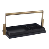 Maxbell Metal Compartment Organizer Tray Napkin Box Decorative for Party Living Room