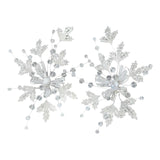 Maxbell 2x Bridal Hair Clip Wedding Rhinestone Flower Holiday Bride Hair Accessories