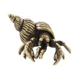 Maxbell Brass Crab Figurine Tea Pet Sculpture for Tea Room Home or Office Decoration