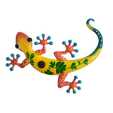 Maxbell Gecko Wall Decor Farmhouse Fence Office Lawn Outside Corridor Gecko Wall Art yellow