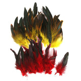 Maxbell 100 Pieces Beautiful Rooster Feather Trim for Decoration 12-18cm Yellow Red