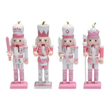 4 Pieces Nutcracker Figurines for Festive Christmas Tree Hanging Decorations