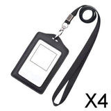 Maxbell 4xID Badge Holder with Neck Lanyard Multipurpose Badge Holder for Shop School