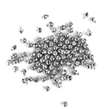 Maxbell 100pcs Silver Tone Brass Jingle Bells Charm Bead Jewelry Findings 6mm