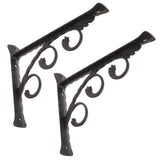 Maxbell 2x L Shaped Wall Mounted Shelf Bracket Metal Hanging Holder 20x15cm